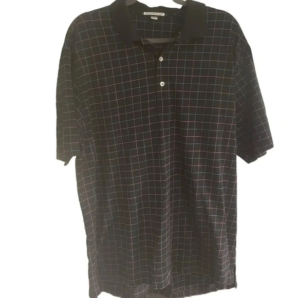 Peter Millar Laser Plaid Polo Shirt Size XL Short Sleeve Golf - Picture 1 of 6